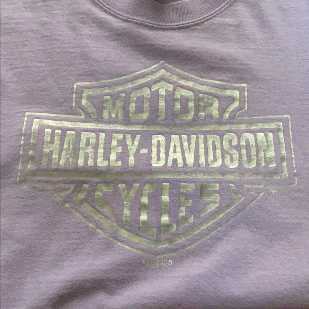 Cropped Lavender Harley Tee